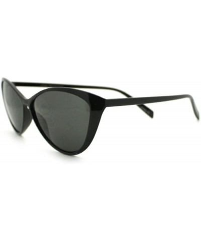 Womens Vogue Chic Thin Plastic Mod Goth Clean Cat Eye Sunglasses - Black - C011PWJFAXR $7.00 Cat Eye