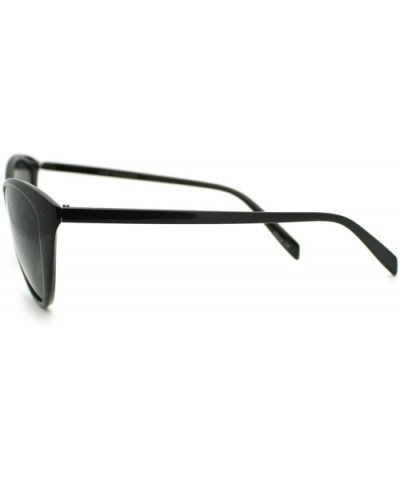 Womens Vogue Chic Thin Plastic Mod Goth Clean Cat Eye Sunglasses - Black - C011PWJFAXR $7.00 Cat Eye