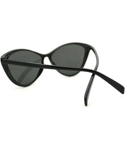 Womens Vogue Chic Thin Plastic Mod Goth Clean Cat Eye Sunglasses - Black - C011PWJFAXR $7.00 Cat Eye