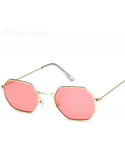 2019 New Polygon Sunglasses Women Men Brand Designer Vintage Random Color - Black - CF18Y2O8HZ2 $7.46 Aviator