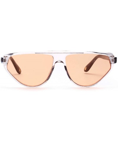 Retro Vintage Women's Cat Eye Sunglasses Plastic Frame Eyewear UV400 - Orange - CV18NINUN9E $8.26 Oval