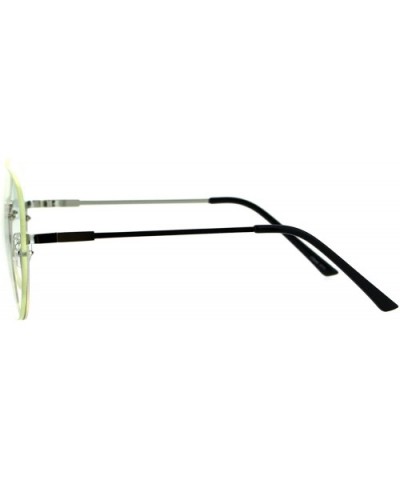 Clear Lens Glasses Rimless Top Half Rim Womens Fashion Eyeglasses - Silver - CD1883ZCLGY $6.74 Semi-rimless