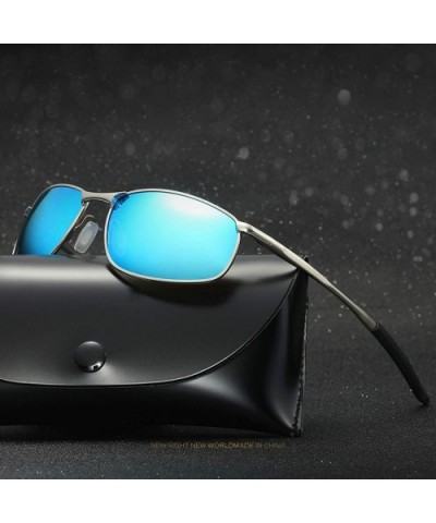 Fashion Sports Polarized Sunglasses for Men driving fishing aviator HD Lens Metal Frame Men's Sunglasses - CJ18ISZSIUT $11.17...