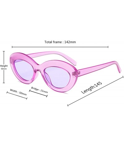 Sunglasses Oval Sunglasses Men and women Fashion Retro Sunglasses - Purple - C218LL8KZEK $5.99 Sport