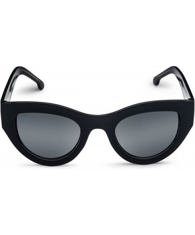 Polarized 80's Retro Cateye Sunglasses for Men Women - Black - CR18EL7H03C $21.40 Rimless