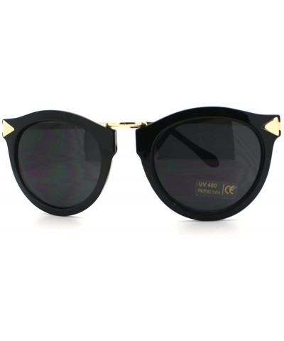 Black Arrow Trim Horned Style Women's Sunglasses - CD11C1J5NJN $7.39 Wayfarer