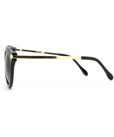 Black Arrow Trim Horned Style Women's Sunglasses - CD11C1J5NJN $7.39 Wayfarer