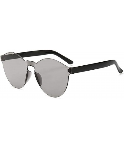 Unisex Fashion Candy Colors Round Outdoor Sunglasses Sunglasses - Silver - CM190R0G7YS $8.94 Round