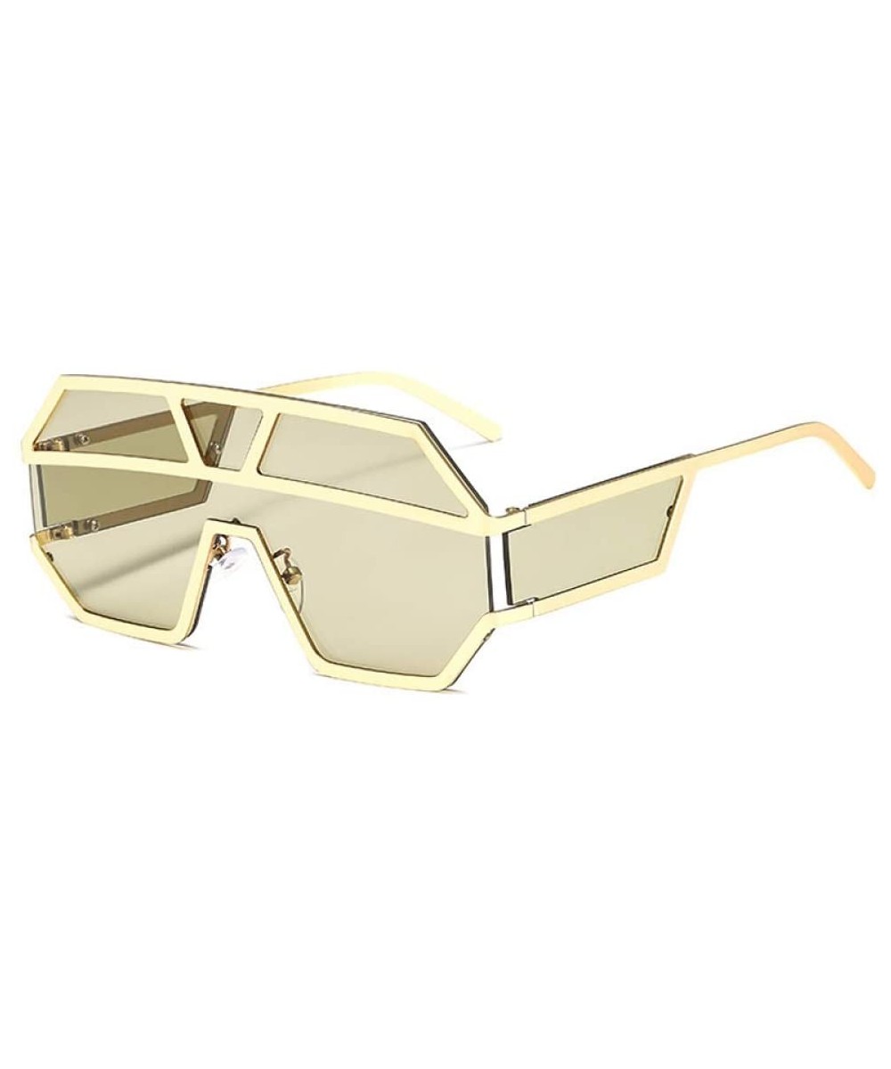 Piece Lens Sunglasses Women Oversized Square Sun GlassesMen Sun Glasses UV400 - 1 - CG18OQ9MISI $30.07 Square