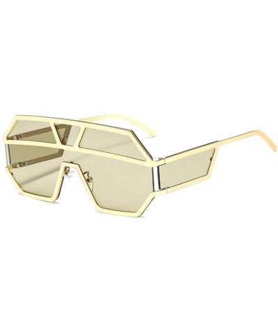 Piece Lens Sunglasses Women Oversized Square Sun GlassesMen Sun Glasses UV400 - 1 - CG18OQ9MISI $30.07 Square