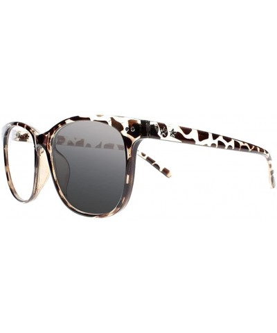 Transition Photochromic Oversized Stars Pattern Nerd Sunglasses Reading Glasses - Leopard - C518CGWZIMQ $18.72 Square