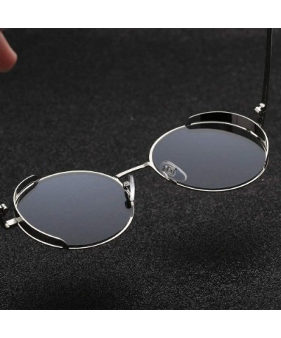 Women Men Fashion Ruond Metal Frame Sunglasses New Trend Brand Classic Sunglasses - A - CT18SX78QGH $5.64 Wrap