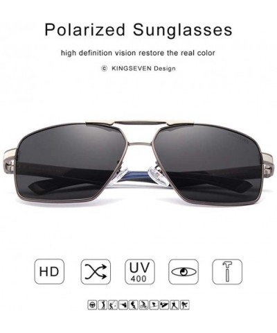 Square Polarized Sunglasse Temples Coating Mirror Glasses Al-Mg Ultra Light - CE195AHNEMG $11.66 Oval
