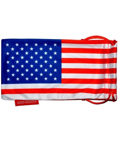 Set of 3 Pairs Classic American Patriot Flag Sunglasses USA Colored Mirror Smoke Lens - C512OI18L7X $12.77 Rectangular