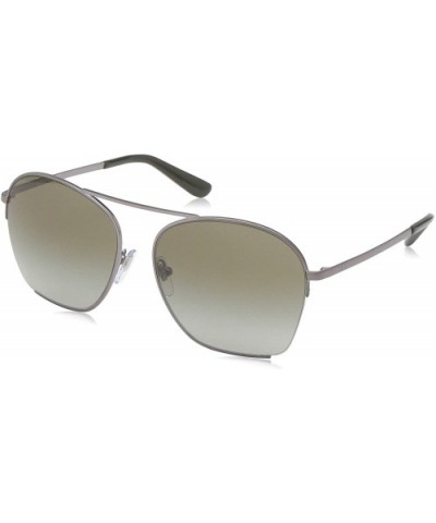 Women's 0dy5086 Square Sunglasses - Matte Gunmetal - C118GG6K387 $37.79 Aviator