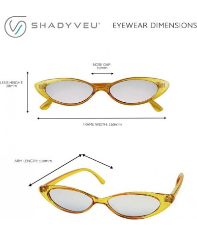 Slim Vintage Small Oval Narrow Colored Wide Mirrored Mod Hype Fashion Sunglasses - C618QC6M9D7 $8.55 Oval