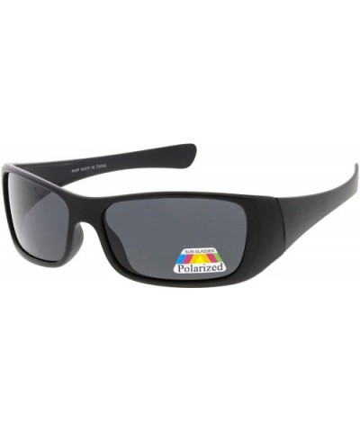 High Octane Collection"St Paul" Unisex Polarized Sunglasses - Black - CE18GY8D6H8 $5.28 Square