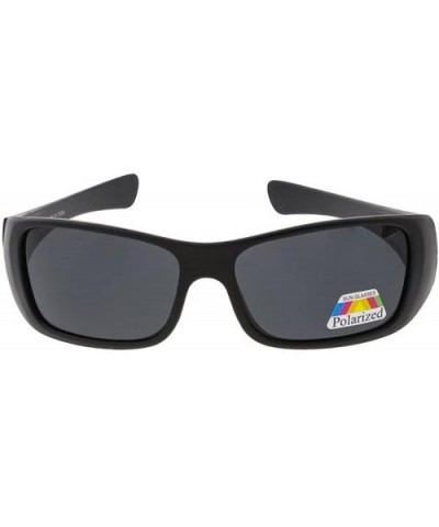 High Octane Collection"St Paul" Unisex Polarized Sunglasses - Black - CE18GY8D6H8 $5.28 Square