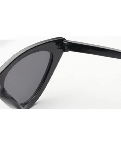 Cat Eyes Sunglasses for Women - Vintage Ladies Triangular Glasses Goggle - Black/Grey - CV18ET6LSGM $7.79 Cat Eye