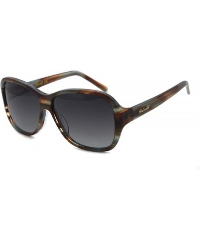 Women Classic Design Acetate UV Protection Sunglasses - Brown / Blue Stripe - CG17Y0LO3D0 $17.27 Butterfly