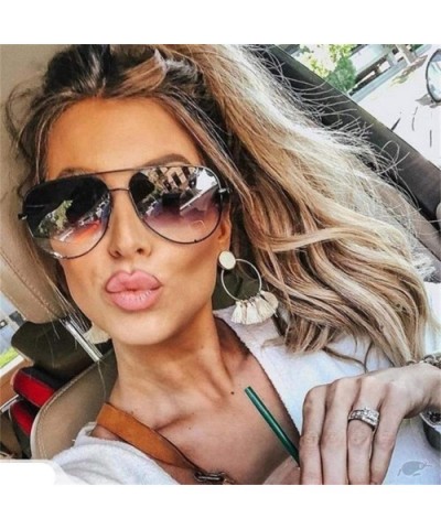 Mini Black Sunglasses Luxury Women's Fashion Mirror Pink Glasses Pilot Style Adult Girls Gradient UV400 - CI197Y6ADD9 $14.22 ...