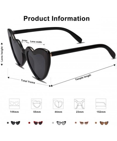 Heart Shaped Sunglasses Clout Goggle Vintage Cat Eye Mod Style Retro Glasses Kurt Cobain SJ2062 - CQ18CRXUUUL $10.19 Aviator