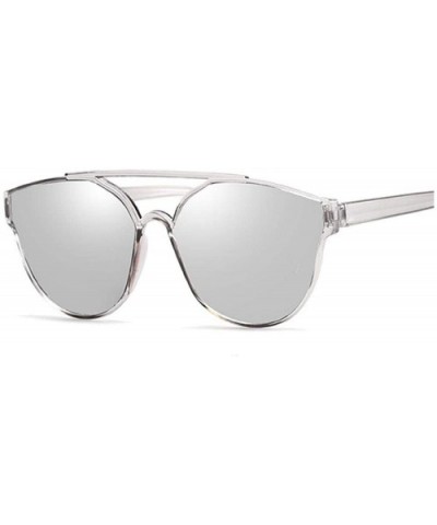 New Vintage Sliver Cat Eye Sunglasses Women Fashion Er Mirror Cateye Sun Glasses Female Shades UV400 - Silver - C7199C0GA37 $...