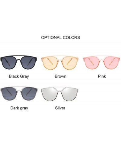 New Vintage Sliver Cat Eye Sunglasses Women Fashion Er Mirror Cateye Sun Glasses Female Shades UV400 - Silver - C7199C0GA37 $...