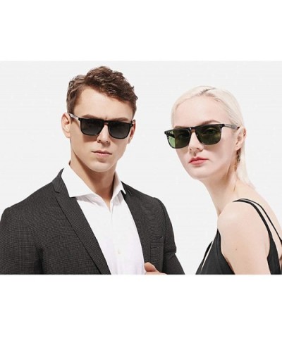 Sunglasses Square Material Polarized Classic - Blue - C218STC0ZU7 $43.40 Square