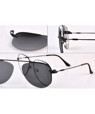 Anti Blue Light Hyperopia Glasses with Polarized Clip-on Sunglasses-LH3039 - C1 Black - CG18U9OD8A9 $31.72 Aviator