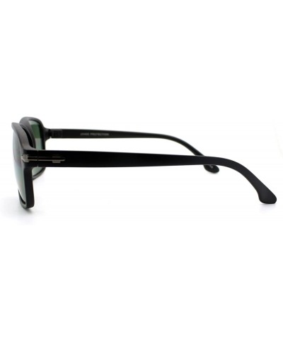 Mens Simple Minimal Narrow Rectangular Thin Plastic Sunglasses - Matte Black - C011YHV4YQB $6.80 Rectangular