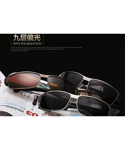 Driver Driving Polarized Sunglasses Men's Goggles HD Lenses with Case Durable Frame UV Protection - Black Grey - C518LMWQE23 ...