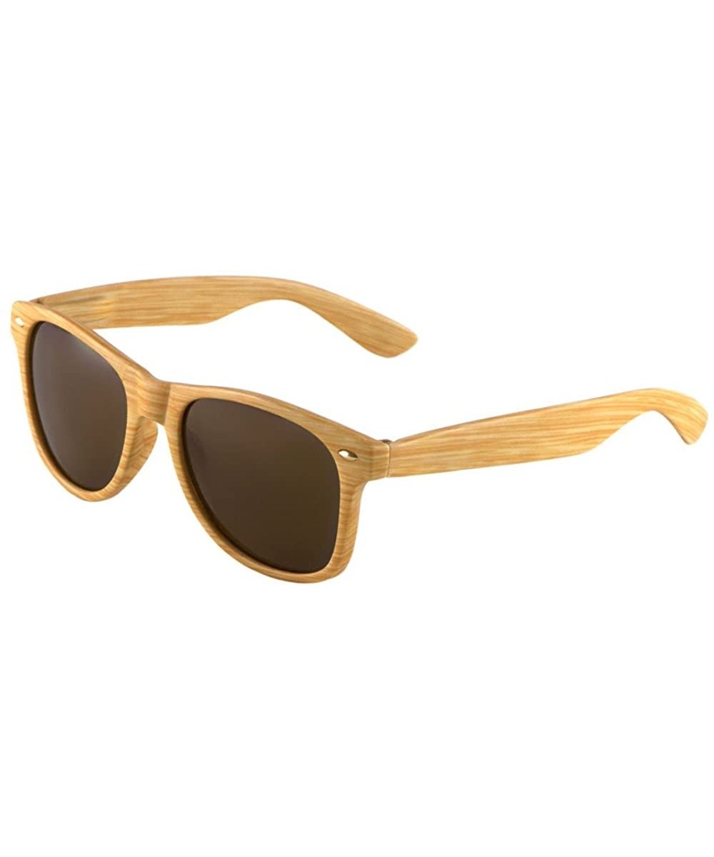 Bamboo Wooden Glasses for Men Women Retro Vintage Clear or Dark Lens - Pine Wood - CI185HN5UOO $6.19 Semi-rimless