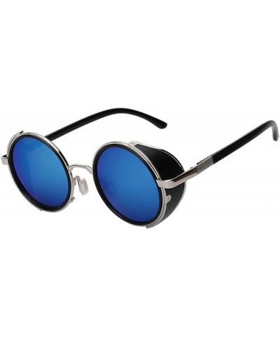 Steampunk Gothic - 002 Retro Vintage Hippie Colored Metal Round Circle Frame Sunglasses Colored Lens - CE184I8T2CT $11.28 Round