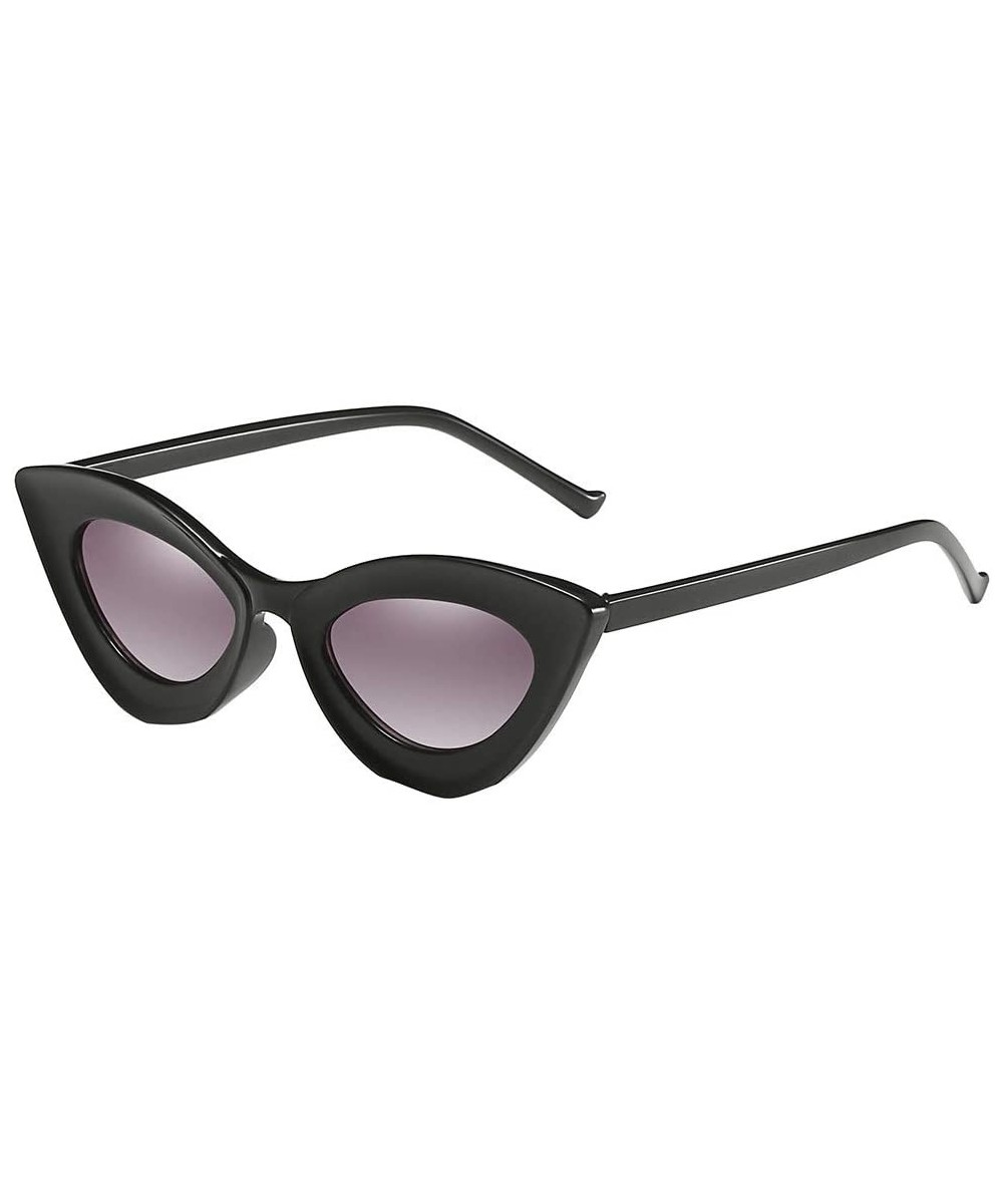 Fashion Women Cat Eye Sunglasses Glasses Shades Vintage Retro Style Luxury Accessory (Gray) - Gray - CN195MAZ673 $4.44 Aviator
