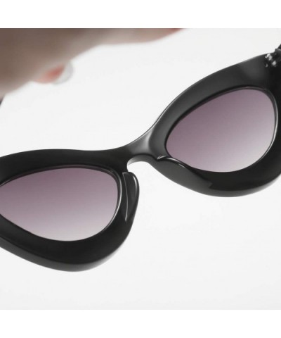 Fashion Women Cat Eye Sunglasses Glasses Shades Vintage Retro Style Luxury Accessory (Gray) - Gray - CN195MAZ673 $4.44 Aviator