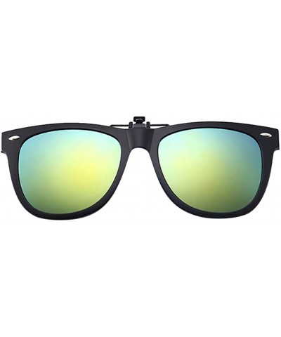 Polarized Clip-on Sunglasses Anti-Glare Driving Glasses for Prescription Glasses - Green - C41947WIC2Q $8.03 Aviator