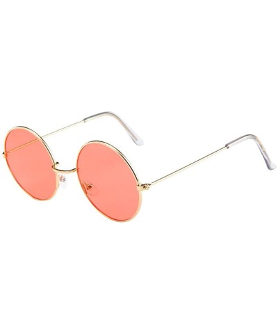 Women Men Vintage Retro Unisex Fashion Circle Frame Sunglasses Eyewear - 4192b - CE18RT9YKTI $6.85 Aviator