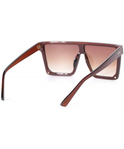 Fashion Oversized sunglasses Siamese Lens Sunglasses Women Men Flat Top sunglasses Succinct Style UV400 - 4 - C9196SSTXGL $12...