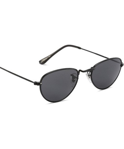 Classic Retro Designer Style Sunglasses for Women Metal AC UV400 Sunglasses - Black - C118T2SA5IC $11.42 Oversized