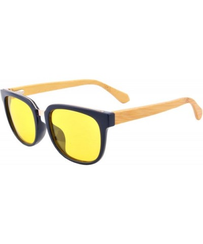 Bamboo Wood Sunglasses Polarized Night Vison Driving Glasses with Ant Blue Light Function-TY569 - CK1935WRORI $11.27 Oval
