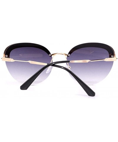 Women Fashion Round Pearl Frame Sunglasses UV Protection Sunglasses - Black Crystal/Grey - CC18UIUCD59 $13.07 Round