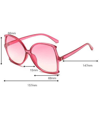 Women Man Vintage Big Frame Irregular Shape Sunglasses-Eyewear Retro Unisex - G - CU18Q54QEQA $5.53 Wrap