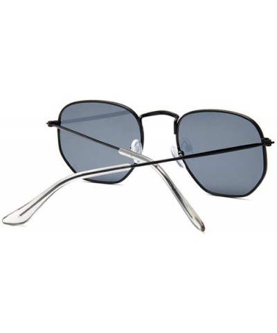 N Black Sunglasses Women Small Square Sunglases Men Metal Frame Driving Fishing Sun Glasses Female - Goldgray - C6197A2W0N6 $...
