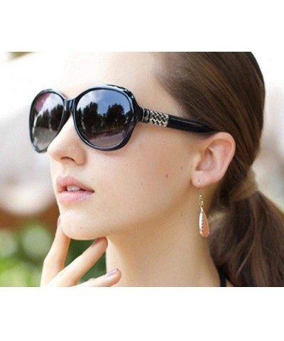 Sunglasses Women Fashion Decorative Large Frame Sun Black Grey - Red Red - CI18YQU33WR $7.00 Aviator