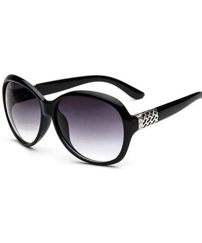 Sunglasses Women Fashion Decorative Large Frame Sun Black Grey - Red Red - CI18YQU33WR $7.00 Aviator