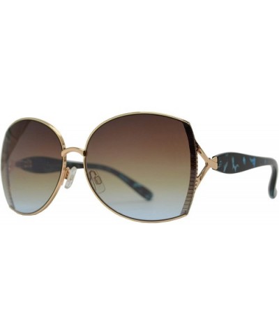 Womens Fashion Classic Butterfly Sunglasses - UV 400 Protection - Blue Tortoise + Brown Blue - C8194R5GWH5 $6.81 Butterfly