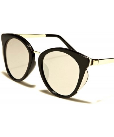 Stylish Design Contemporary Elegant Sexy Womens Cat Eye Sunglasses - Black / Chrome - CK18ECDZZKA $9.15 Cat Eye