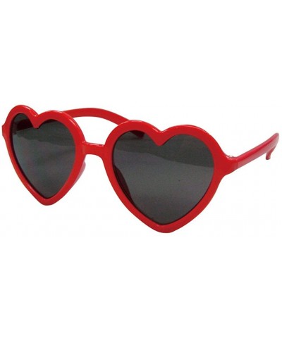 Fashion UV400 Sunglasses for Kids - Heart - Red - CZ18DCOIR0R $10.40 Square