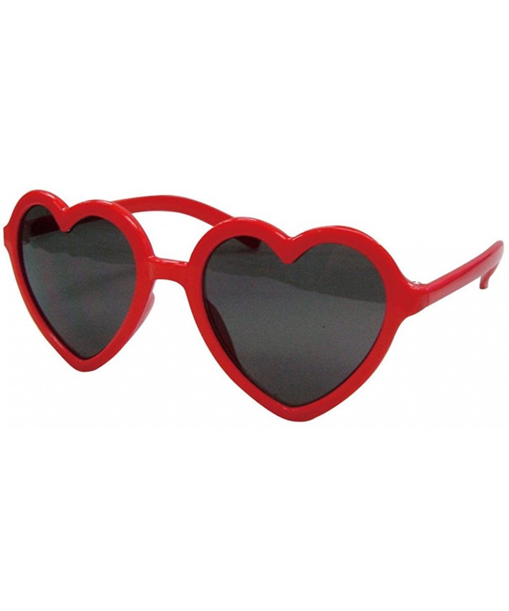 Fashion UV400 Sunglasses for Kids - Heart - Red - CZ18DCOIR0R $10.40 Square